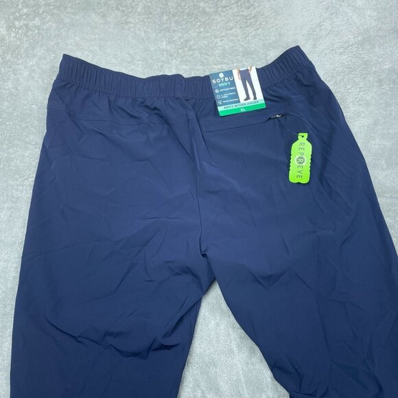 Soybu Mens Woven Jogger XL Recycled Water-Resistant Stretch Fabric Blue a0478 - Picture 7 of 9